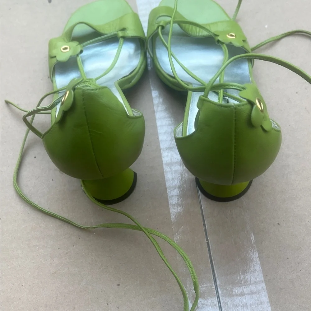 Bellini Lime Green Strappy Heels - Picture 4 of 4
